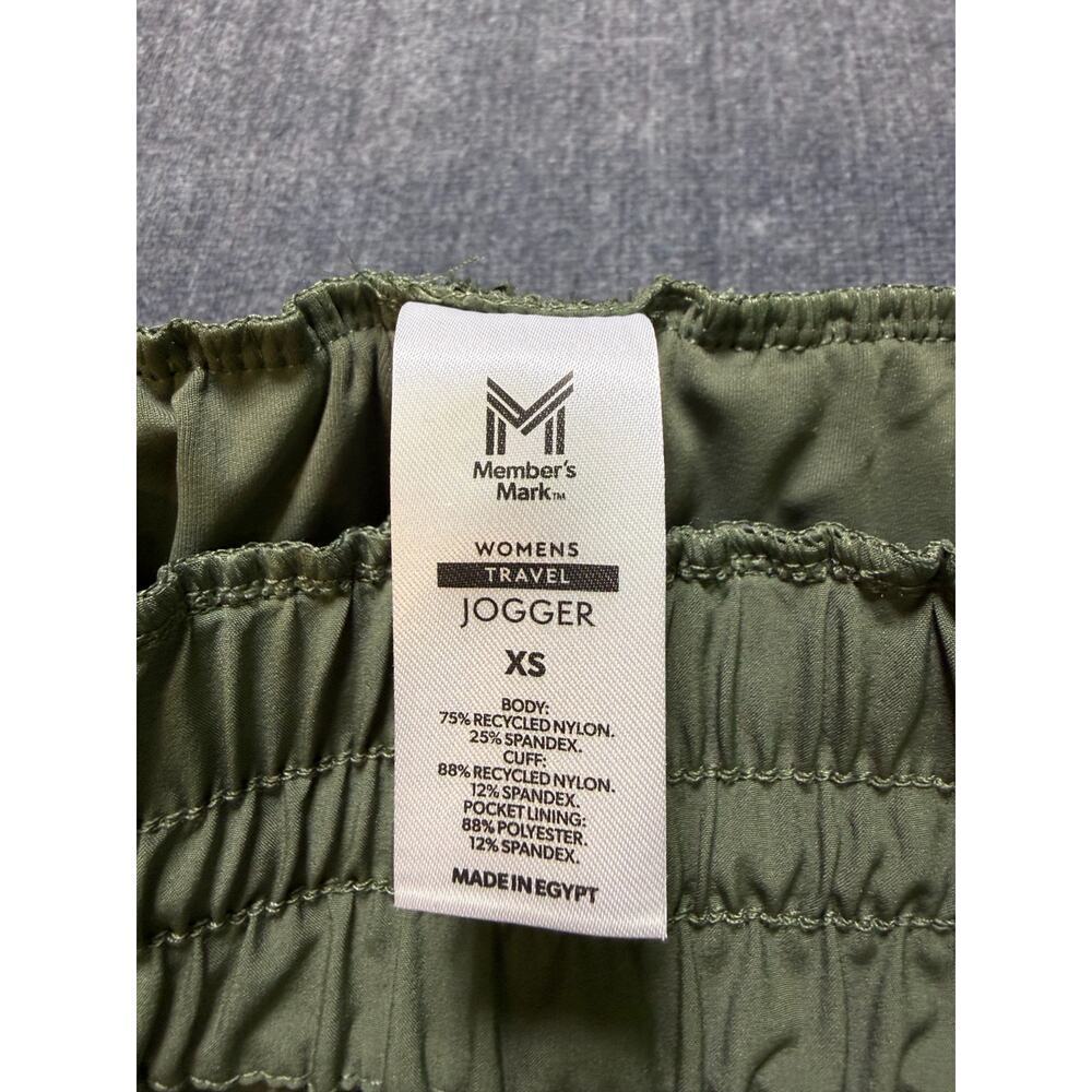 NWT Member's Mark Jogger Pants Women's XS Green Elastic Waist Drawstring Pull-On - Picture 6 of 6